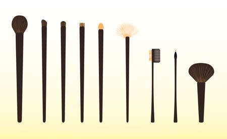 Set of brushes for make-upのイラスト素材