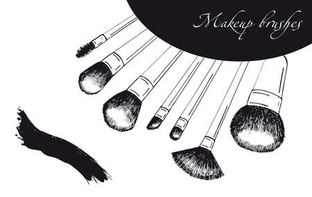 Makeup set sketch brushesのイラスト素材