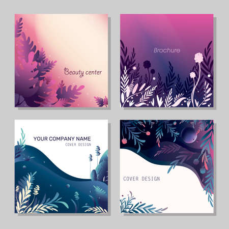 Set of trendy backgroundsのイラスト素材