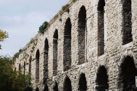Aqueduct of Valens in Istanbul City, Turkeyの写真素材