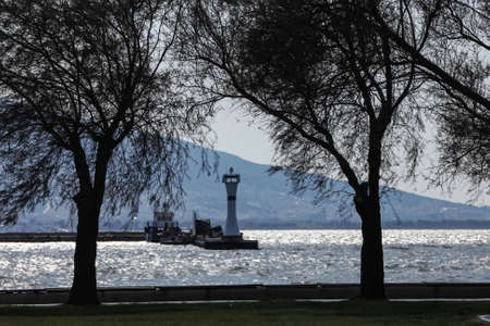 Lighthouse in Gulf of Izmir, Turkey