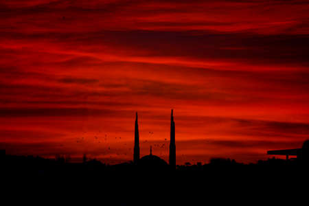 Sunrise Mosque Istanbul in Turkeyの写真素材