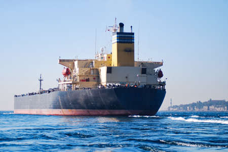 A container ship carrying goods between portsのeditorial素材
