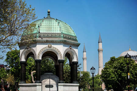 German Fountain in Sultanahmet square, Istanbulの写真素材