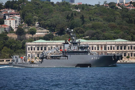 A584 Battle ship Passing through the Bosphorus of Istanbul