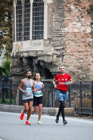 8-November-2021 Istanbul-Turkey: NKolay Istanbul Marathon 2020のeditorial素材