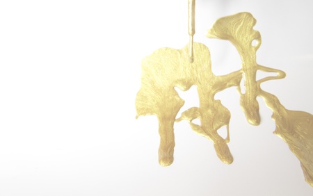 nail polish goldenの写真素材