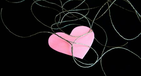 heart with  black background