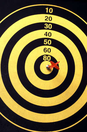 Dart in a targetの写真素材