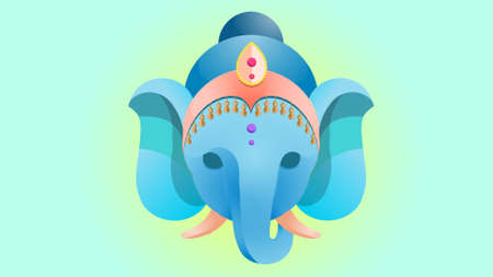 Lord Ganesha in blueの写真素材