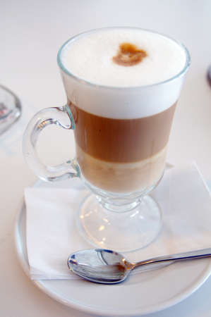 Cold coffee drink with ice                 