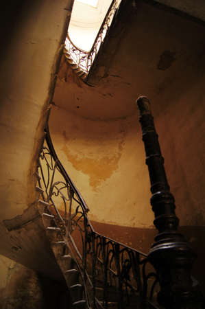 Old staircase in Tbilisi houses of 18-19 centuries, Republic of Georgia                    のeditorial素材