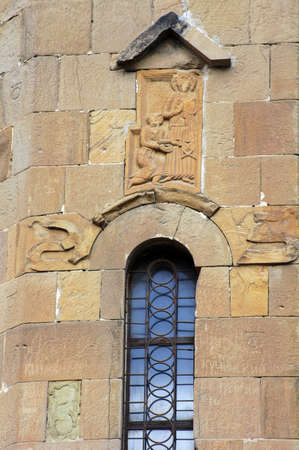 Exterior of ruins of Jvari, which is a Georgian Orthodox monastery of the 6th century near Mtskheta (World Heritage site) - the most famous symbol of georgiam christianity                      の写真素材