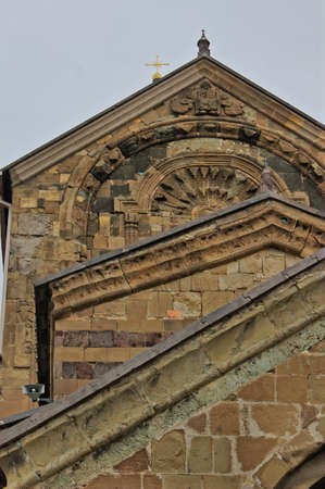 Exterior of ancient capital of Georgia - Mcxeta - Sveticxoveli castle-cathedral, one of the symbols of Georgia の写真素材