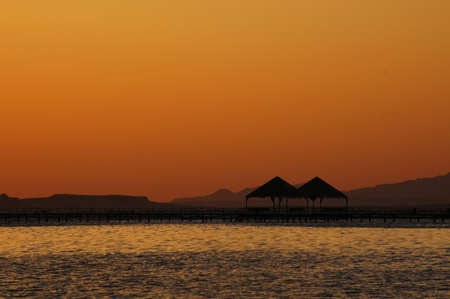 Sunrise over the Red sea in Egypt       の写真素材