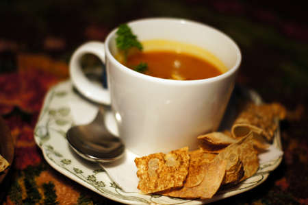 Close up of ukrainian borsch dishの写真素材
