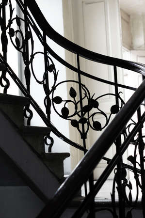 Old staircase in Tbilisi houses of 18-19 centuries, Republic of Georgiaの写真素材