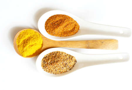 closeup of different georgian spicesの写真素材