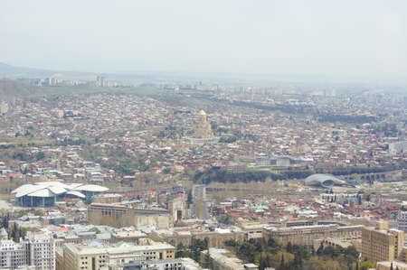 View to Tbilisi city from the Saint mount (Mtatsminda)
