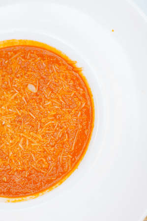 Tomato soup with cheeseの写真素材