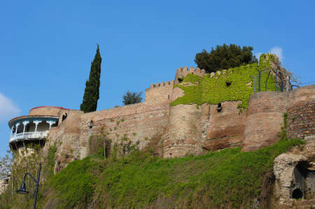 View to old part of Tbilisi cityのeditorial素材