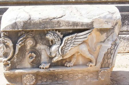view of Temple of Apollo in antique city of Didyma, Turkey