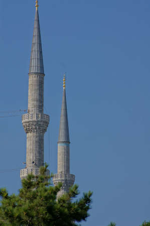 Exterior of the Hagia Sophia in Sultanahmet, Istanbul, on a sunny dayの写真素材
