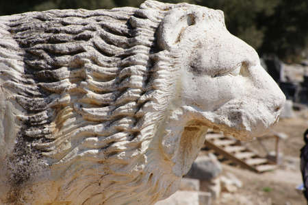 view of Temple of Apollo in antique city of Didyma, Turkeyの写真素材