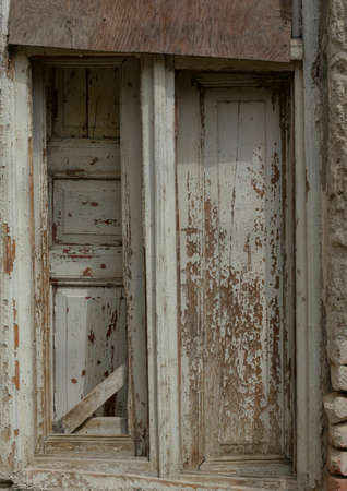 Window in abondoned house of 18-19 centuries in Tbilisi, Republic of Georgia