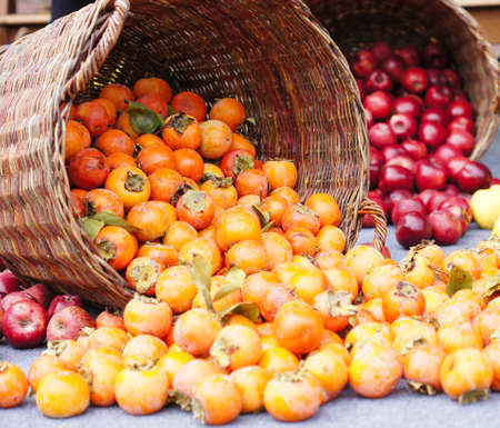 Closeup of fresh autumn fruitsの写真素材