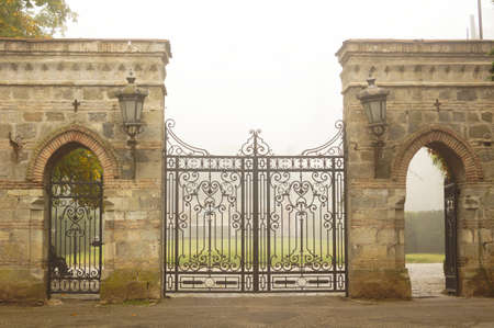 Gate of Tsynandali estate in Kakheti, Georgiaの写真素材