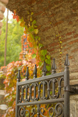 Gate of Tsynandali estate in Kakheti, Georgiaの写真素材