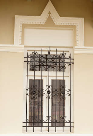 Details of Art-Nouveau decor in forged ironの写真素材