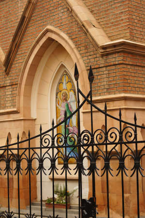 View of traditional narrow streets of Old Tbilisi, Republic of Georgiaの写真素材
