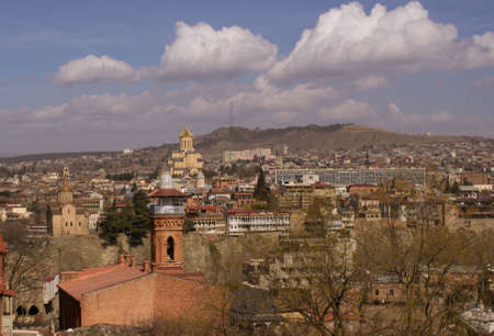 Medieval castle of Narikala and Tbilisi city overview, Republic of Georgia, Caucasus region