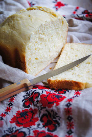 close up of slices of homemade bread 