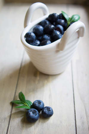 Blueberry antioxidant organic superfood in a bowl concept for healthy eating and nutritionの写真素材