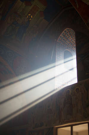 Sunrays in Holy Mother of God Church of Bethlehem in Tbilisi, Georgiaのeditorial素材