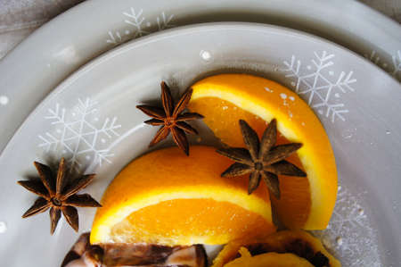 Crepes Suzette - thin pancakes with orange sauce, selective focusの写真素材