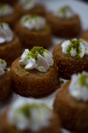 Eastern sweets - baklava, on a plateの写真素材