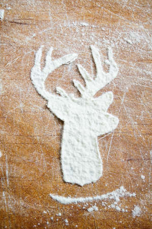 Close up of Christmas cookies bakingの写真素材