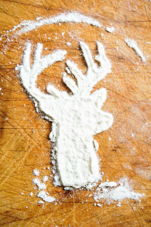 Close up of Christmas cookies bakingの写真素材