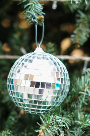 Christmas time decoration on the wallの写真素材