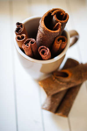 Christmas time spices, like a cinnamon sticks, anise stars and clovesの写真素材