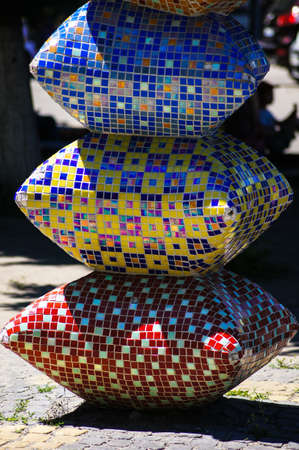 KIEV, UKRAINE - JUNE 7, 2015: The idea of favorite by children playground on Landscape Alley made by Konstantin Skretutskiy based on Alice in Wonderland of Lewis Carroll, on June 7 in Kiev.のeditorial素材