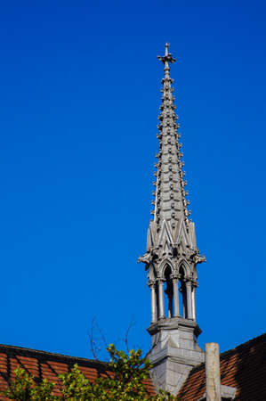Detail of the catholic church of St. Nicholas in Kiev also known as organ hallの写真素材