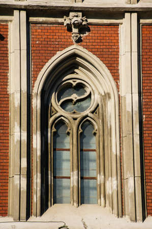 Detail of the catholic church of St. Nicholas in Kiev also known as organ hallの写真素材