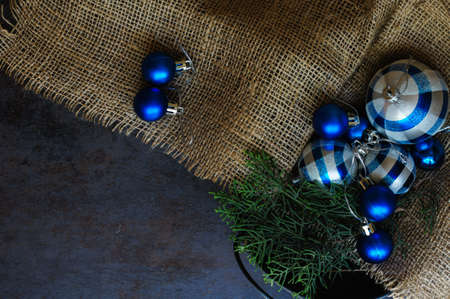 Christmas gift with cookies and Christmas ornament. Selective focusの写真素材