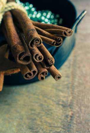 Christmas gift with cookies and Christmas ornament. Toned imageの写真素材