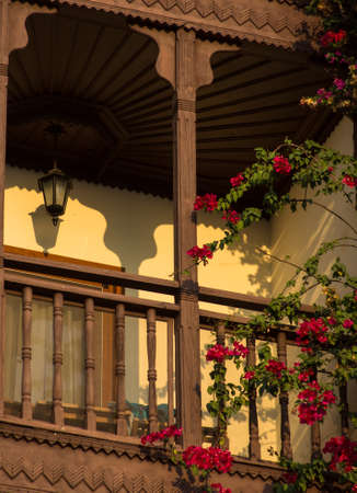 Traditional wooden elements in turkish architecture, ruralの写真素材